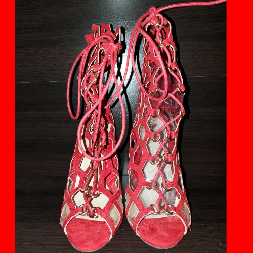 New/Never Worn, Gladiator Lace Up Bootie, Shiekh,